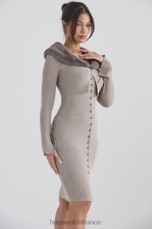 House of CB cardigan cachemire beige dahlia N888H694 vêtements