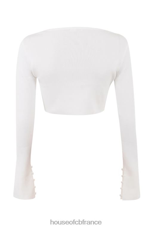 House of CB cardigan court ivoire eloise N888H712 vêtements