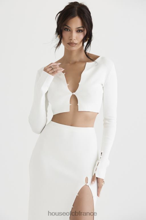 House of CB cardigan court ivoire eloise N888H712 vêtements