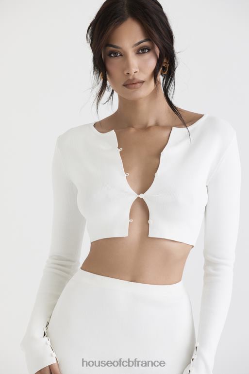House of CB cardigan court ivoire eloise N888H712 vêtements