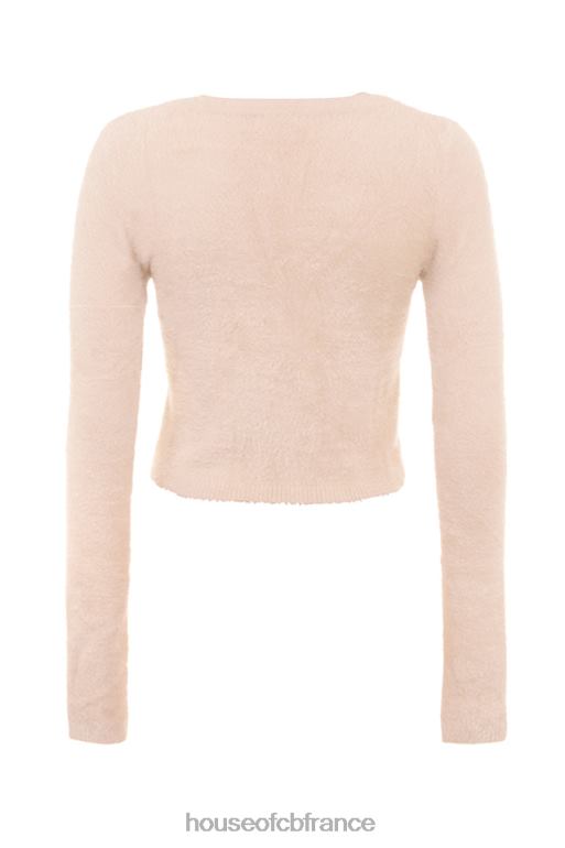 House of CB cardigan en tricot doux et moelleux Gene beige N888H657 vêtements