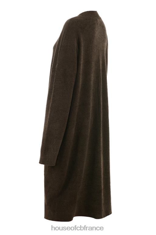 House of CB cardigan oversize en tricot chocolat chloé N888H780 vêtements