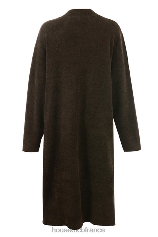 House of CB cardigan oversize en tricot chocolat chloé N888H780 vêtements