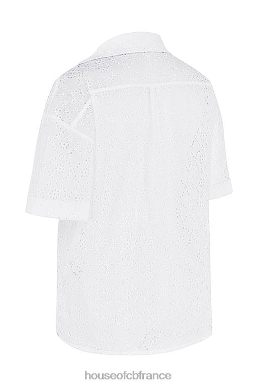 House of CB chemise carrie en broderie anglaise blanche N888H715 vêtements