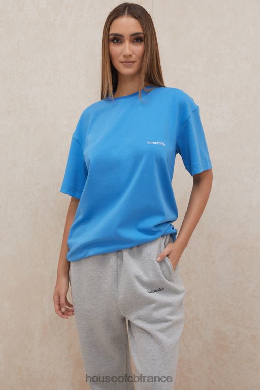 House of CB t-shirt oversize en jersey de coton bleu Quinn N888H788 vêtements