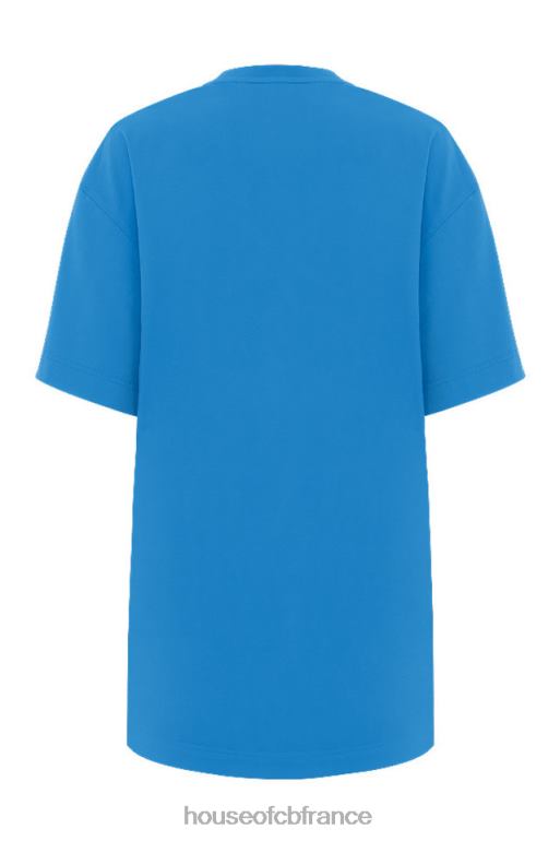 House of CB t-shirt oversize en jersey de coton bleu Quinn N888H788 vêtements