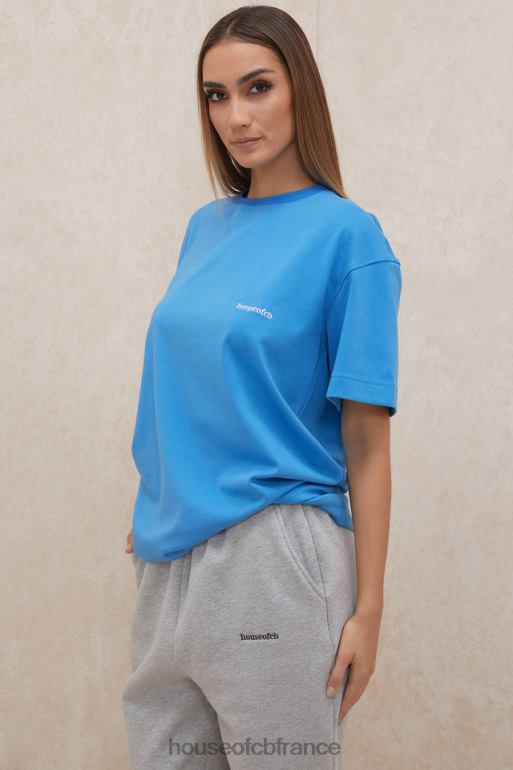 House of CB t-shirt oversize en jersey de coton bleu Quinn N888H788 vêtements