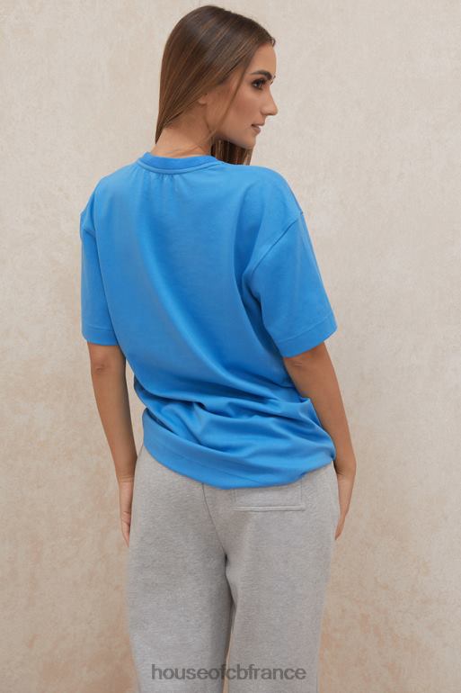 House of CB t-shirt oversize en jersey de coton bleu Quinn N888H788 vêtements
