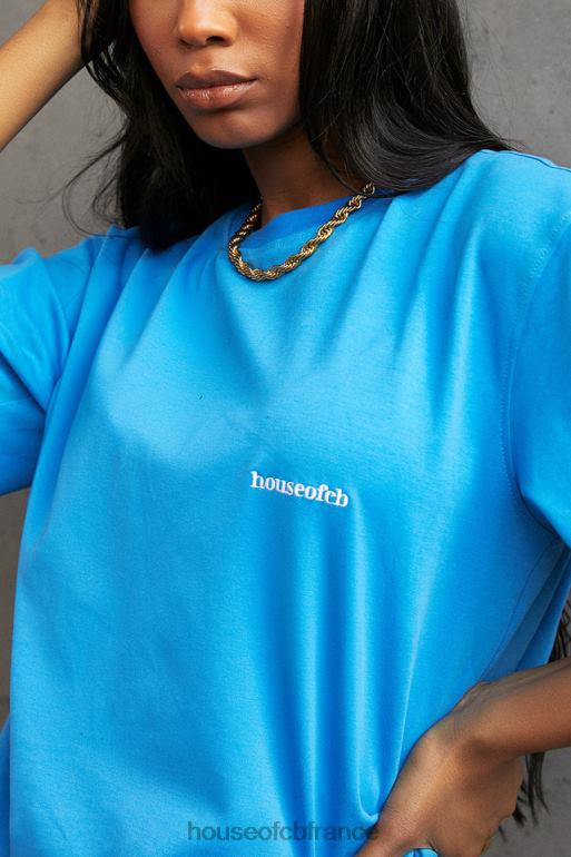 House of CB t-shirt oversize en jersey de coton bleu Quinn N888H788 vêtements