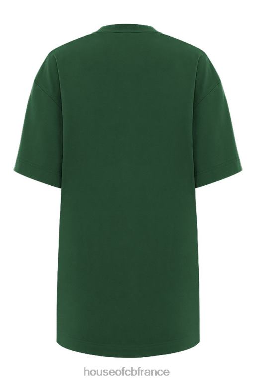 House of CB t-shirt oversize en jersey de coton vert Quinn N888H789 vêtements