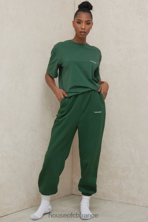 House of CB t-shirt oversize en jersey de coton vert Quinn N888H789 vêtements