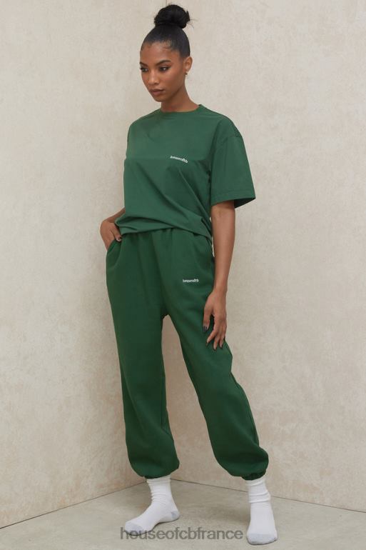 House of CB t-shirt oversize en jersey de coton vert Quinn N888H789 vêtements