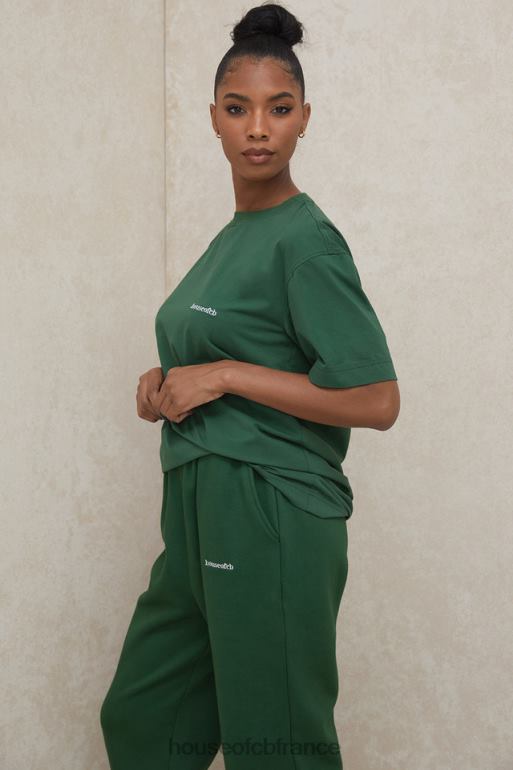 House of CB t-shirt oversize en jersey de coton vert Quinn N888H789 vêtements