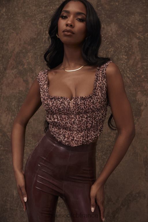 House of CB Carly - Corset froncé à imprimé animal N888H93 vêtements