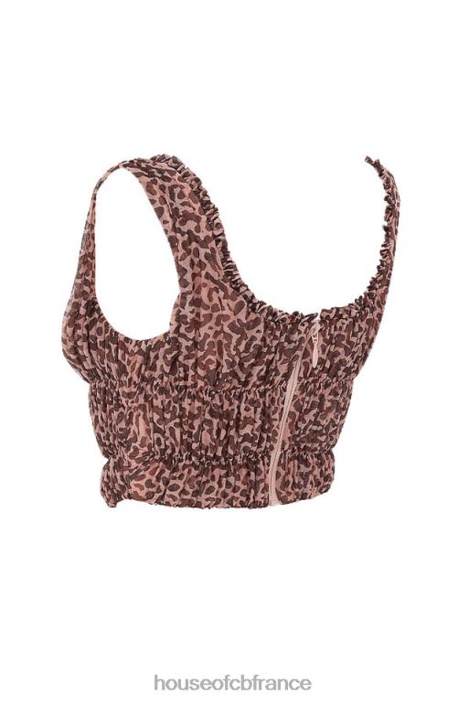 House of CB Carly - Corset froncé à imprimé animal N888H93 vêtements