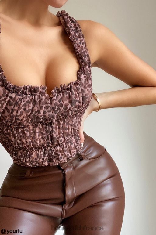House of CB Carly - Corset froncé à imprimé animal N888H93 vêtements