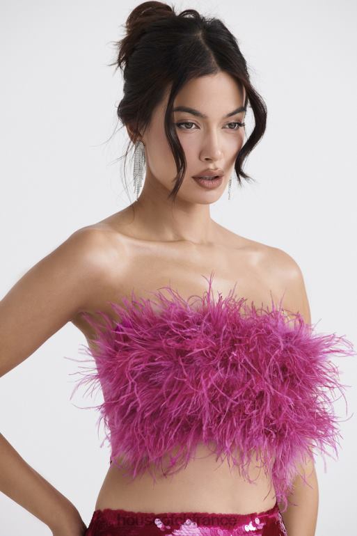 House of CB Fenella - bandeau bordé de rose vif N888H698 vêtements