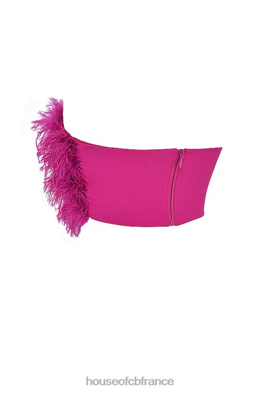 House of CB Fenella - bandeau bordé de rose vif N888H698 vêtements