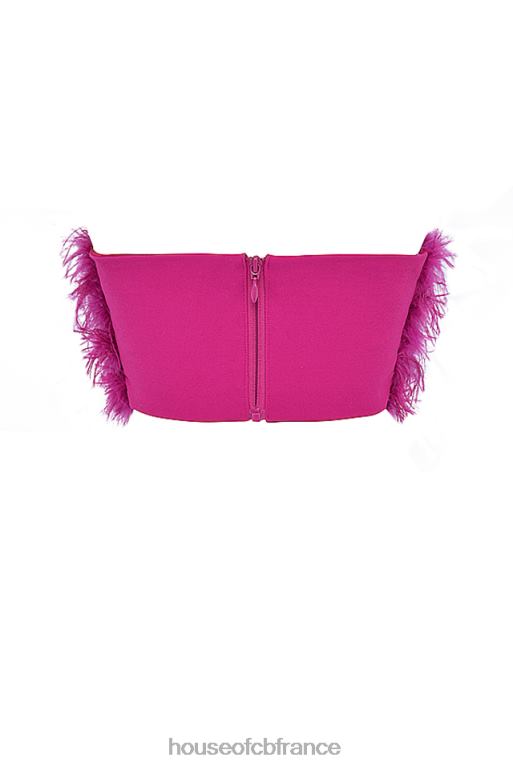 House of CB Fenella - bandeau bordé de rose vif N888H698 vêtements