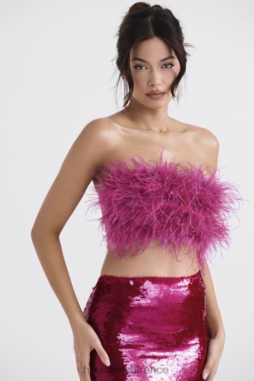 House of CB Fenella - bandeau bordé de rose vif N888H698 vêtements
