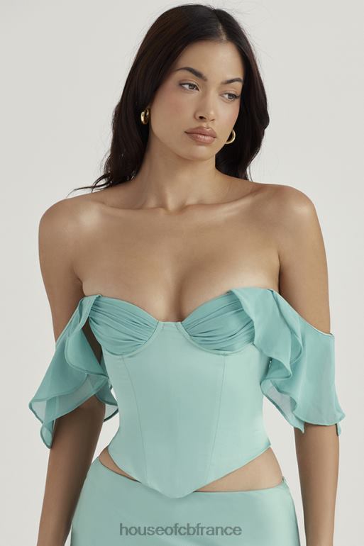 House of CB Isabella Jade - Corset à manches volantées N888H47 vêtements