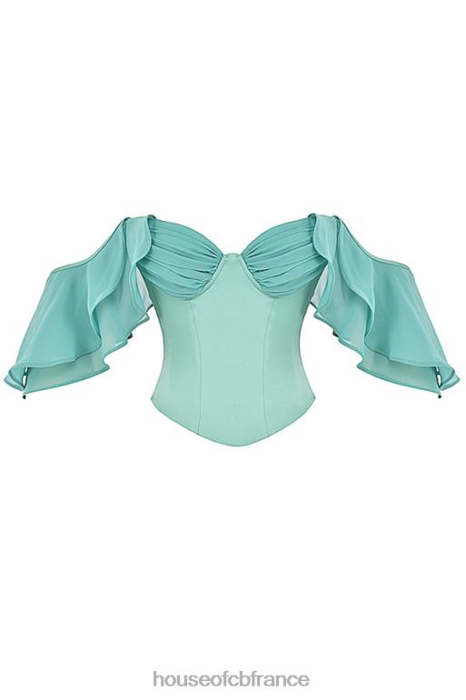 House of CB Isabella Jade - Corset à manches volantées N888H47 vêtements