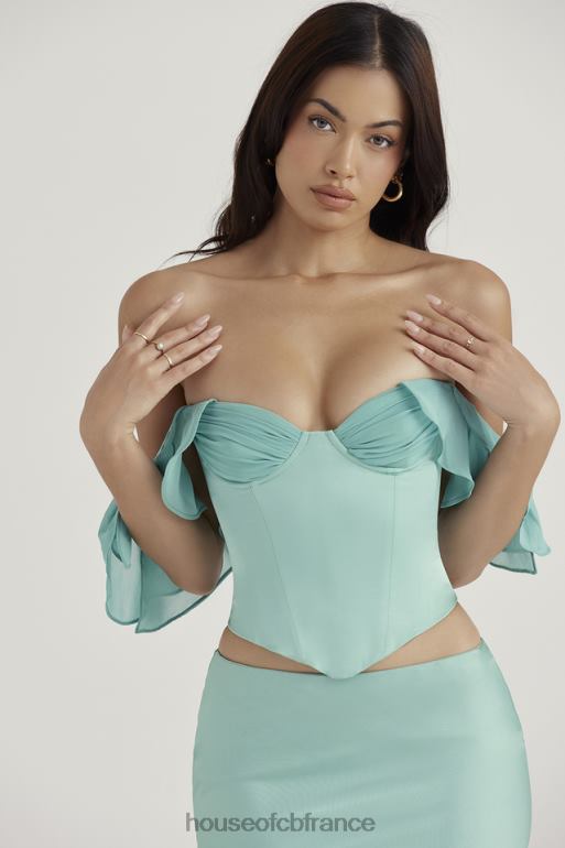 House of CB Isabella Jade - Corset à manches volantées N888H47 vêtements