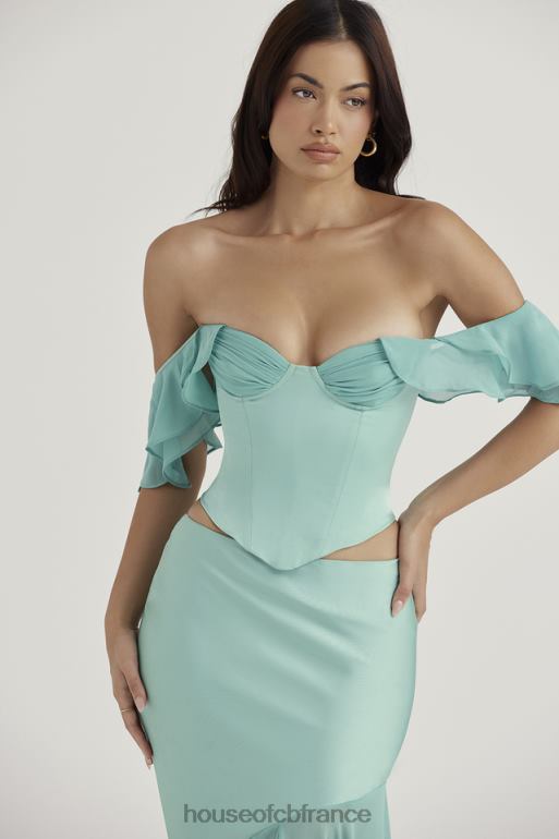 House of CB Isabella Jade - Corset à manches volantées N888H47 vêtements