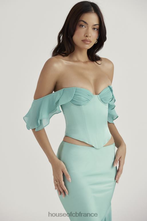House of CB Isabella Jade - Corset à manches volantées N888H47 vêtements