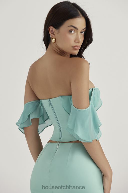 House of CB Isabella Jade - Corset à manches volantées N888H47 vêtements