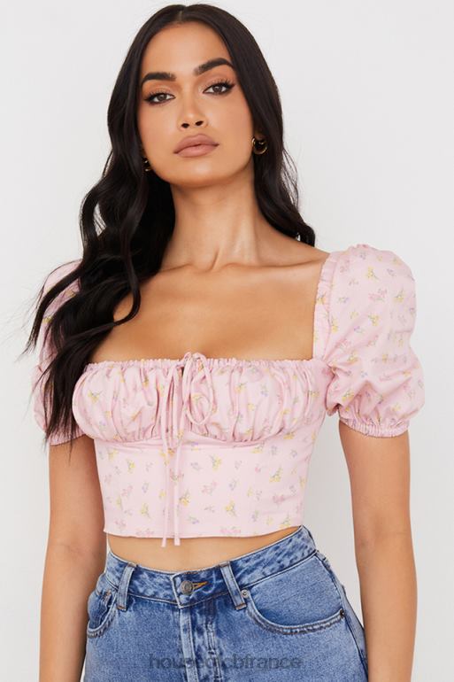House of CB arianna rose corset à manches bouffantes à fleurs N888H87 vêtements