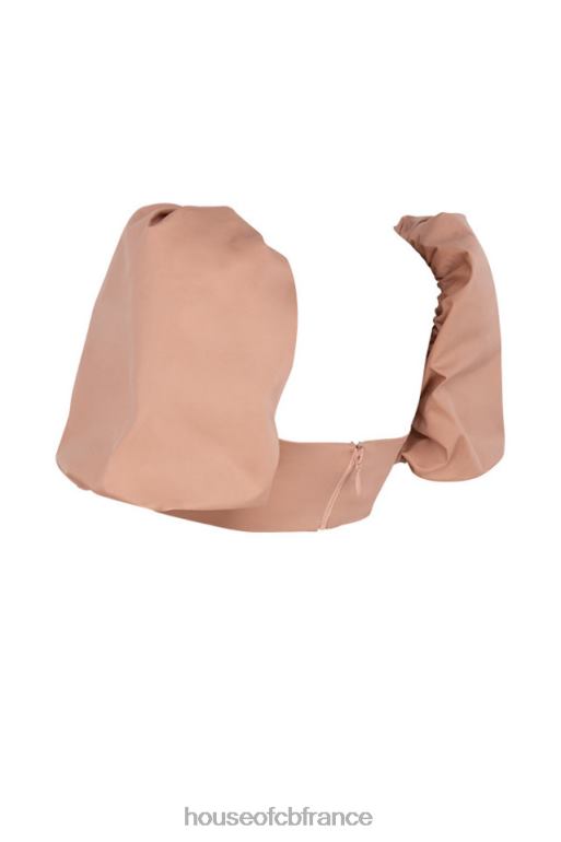 House of CB brassière hedy camel à manches bouffantes N888H107 vêtements