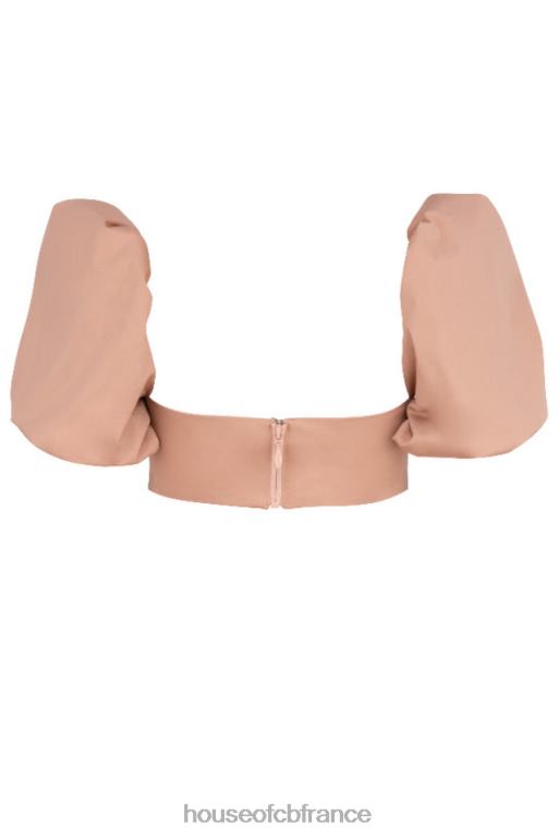 House of CB brassière hedy camel à manches bouffantes N888H107 vêtements