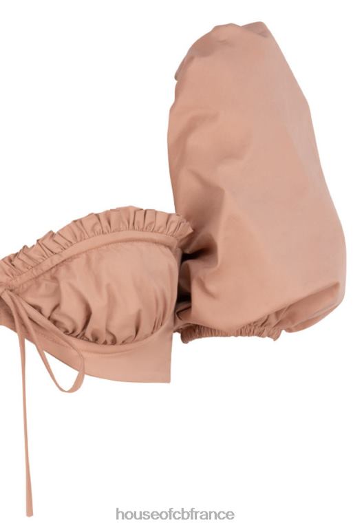 House of CB brassière hedy camel à manches bouffantes N888H107 vêtements