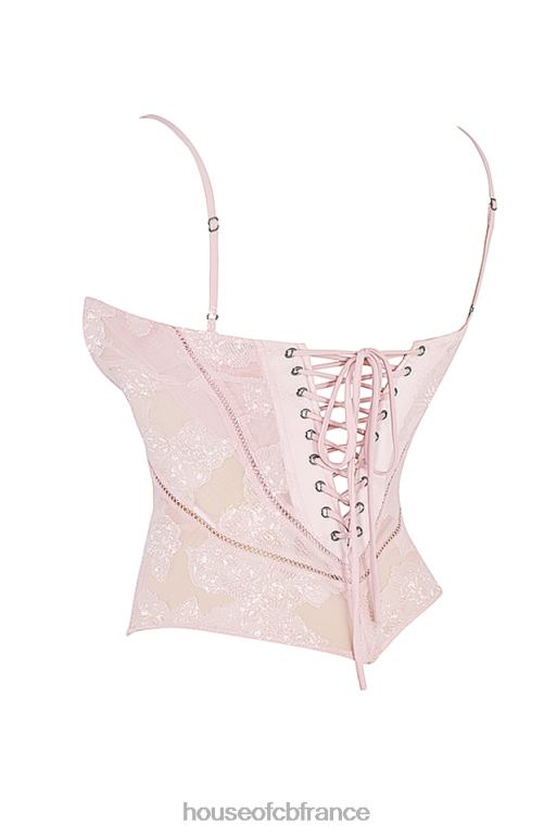 House of CB caraco en dentelle fleurie rose Lisette N888H704 vêtements