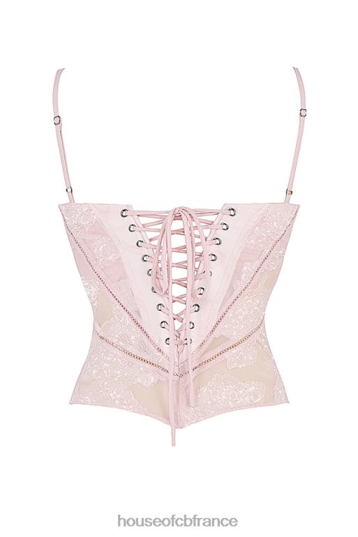 House of CB caraco en dentelle fleurie rose Lisette N888H704 vêtements