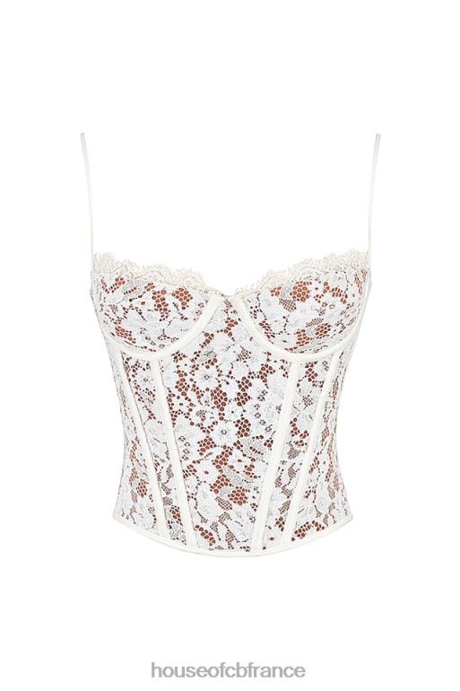 House of CB corset à armatures en dentelle ivoire Mila N888H42 vêtements
