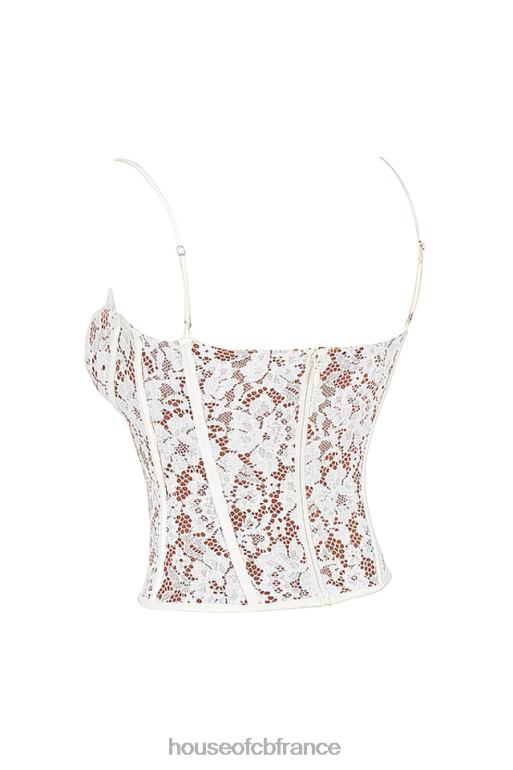House of CB corset à armatures en dentelle ivoire Mila N888H42 vêtements