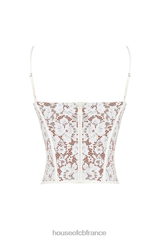 House of CB corset à armatures en dentelle ivoire Mila N888H42 vêtements