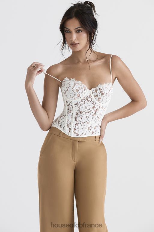 House of CB corset à armatures en dentelle ivoire Mila N888H42 vêtements