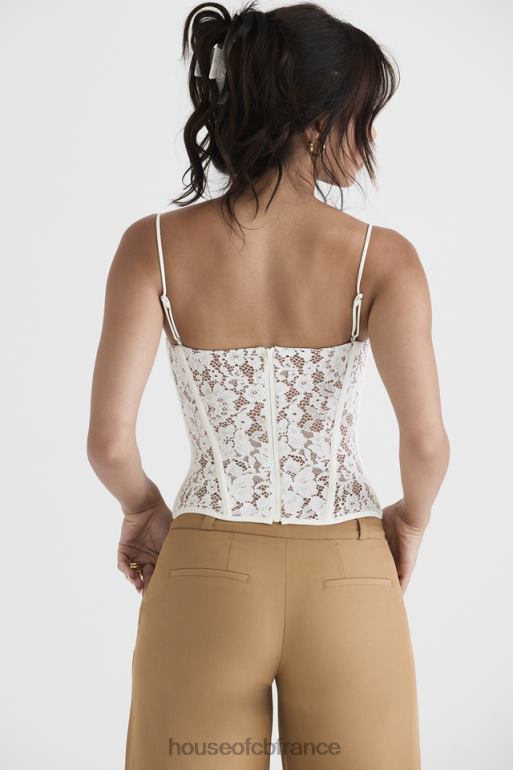 House of CB corset à armatures en dentelle ivoire Mila N888H42 vêtements