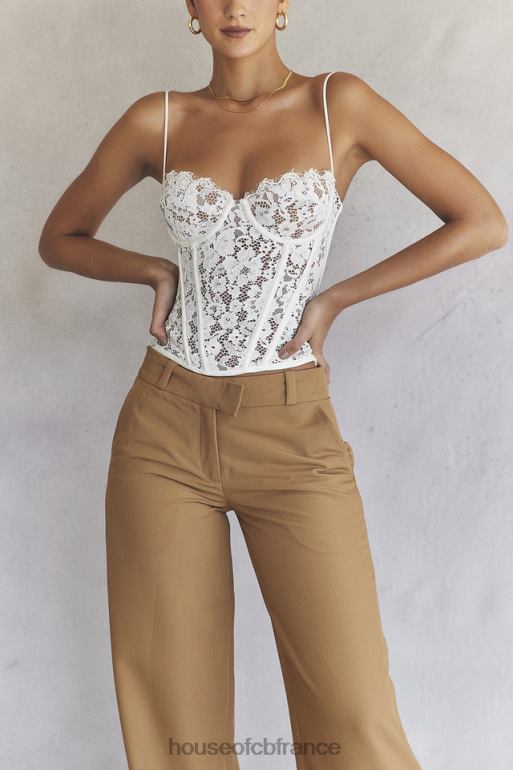 House of CB corset à armatures en dentelle ivoire Mila N888H42 vêtements