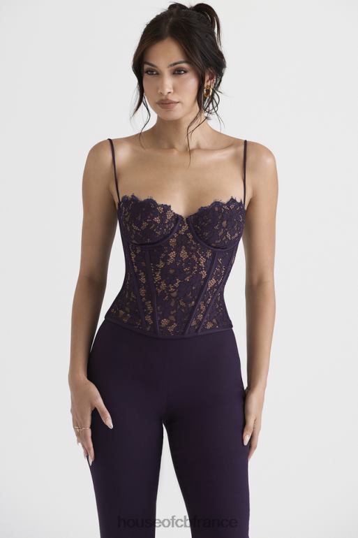 House of CB corset à armatures en dentelle mila night shade N888H43 vêtements