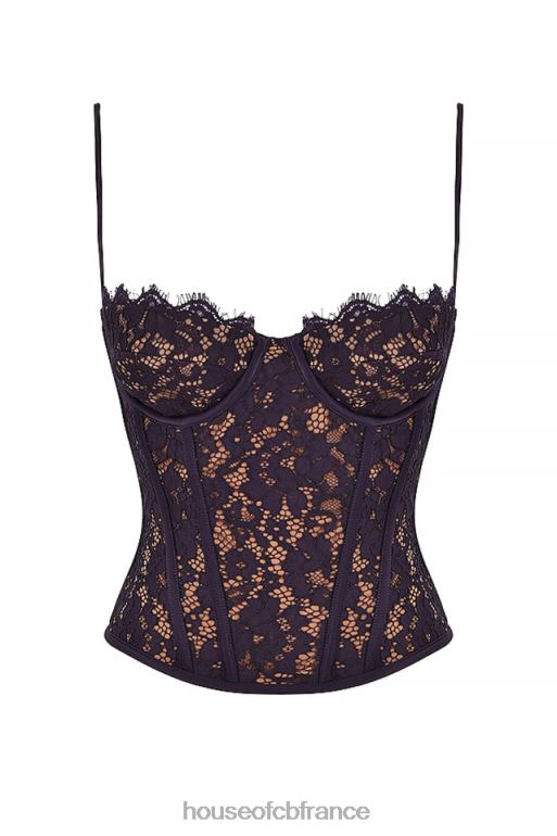 House of CB corset à armatures en dentelle mila night shade N888H43 vêtements