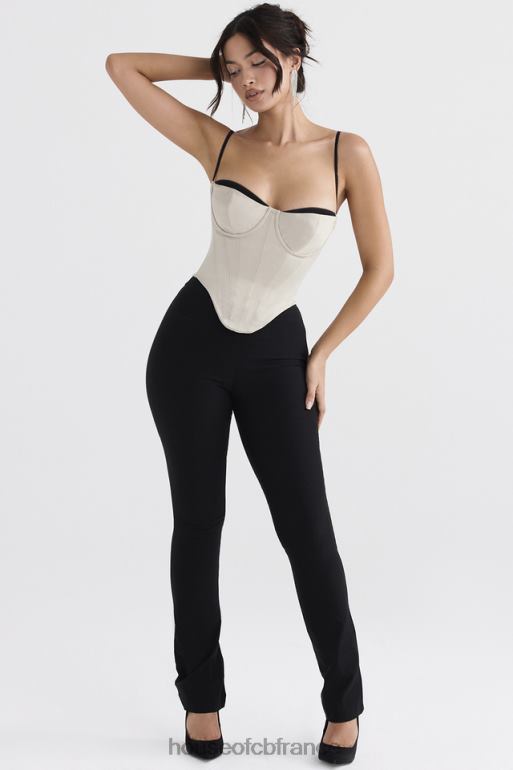 House of CB corset à armatures en satin beige Luette N888H30 vêtements