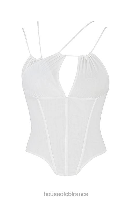 House of CB corset à bretelles en mousseline blanche orla N888H52 vêtements