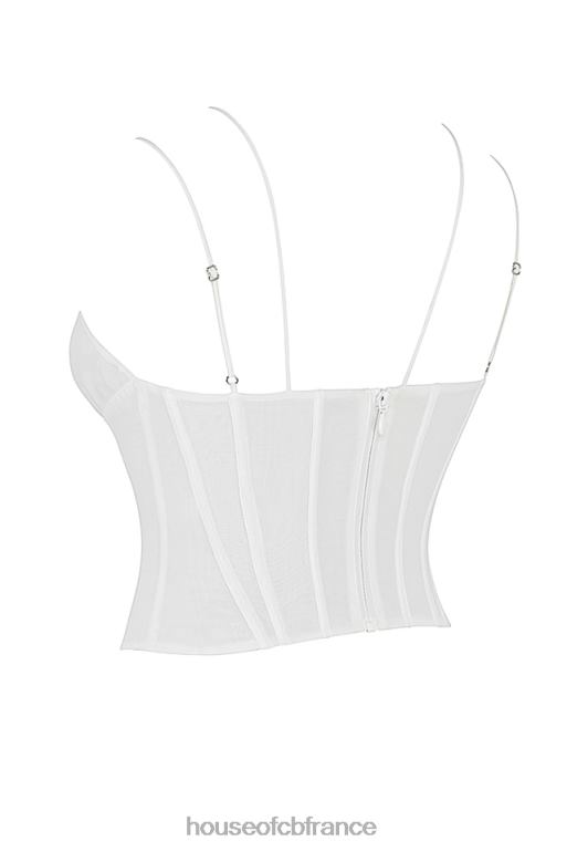 House of CB corset à bretelles en mousseline blanche orla N888H52 vêtements