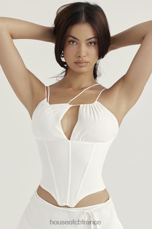 House of CB corset à bretelles en mousseline blanche orla N888H52 vêtements