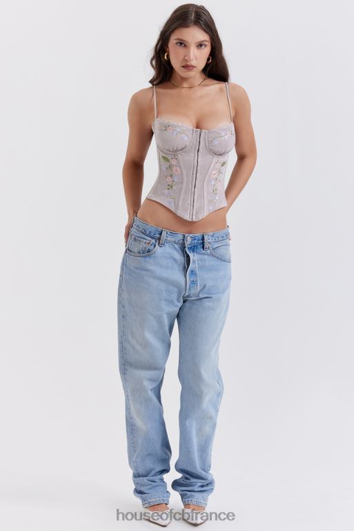 House of CB corset brodé lavande clair pétunia N888H26 vêtements