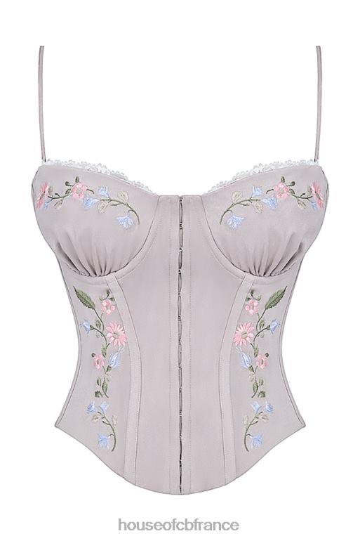House of CB corset brodé lavande clair pétunia N888H26 vêtements